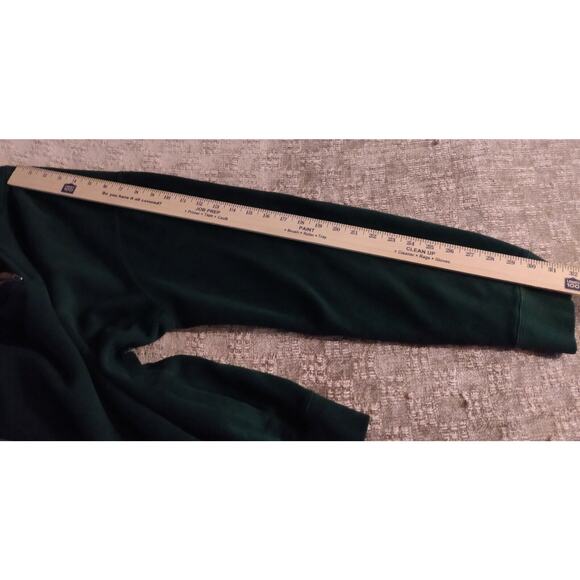 Polo Ralph Lauren Mens XXL Green 1/4 Zip Leather Pull Sweater Red Horse Pockets - Picture 6 of 11